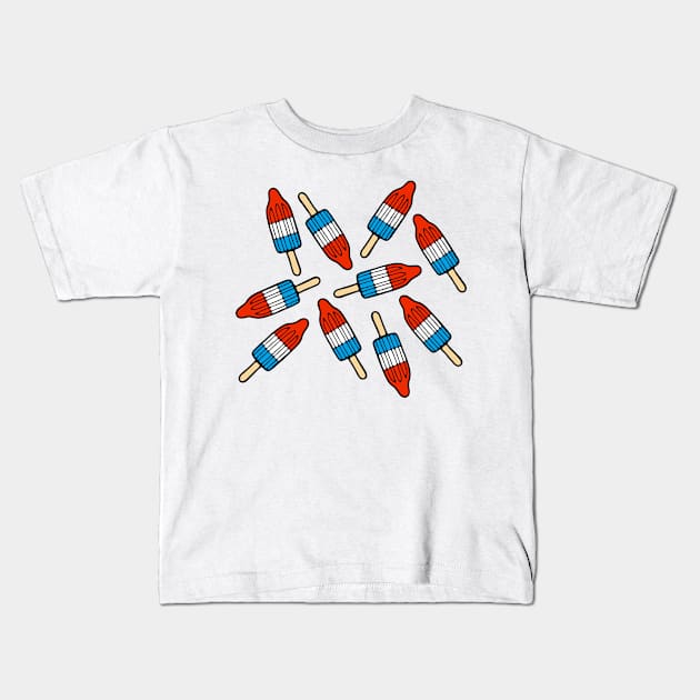 Rocket Popsicle Pattern Kids T-Shirt by evannave